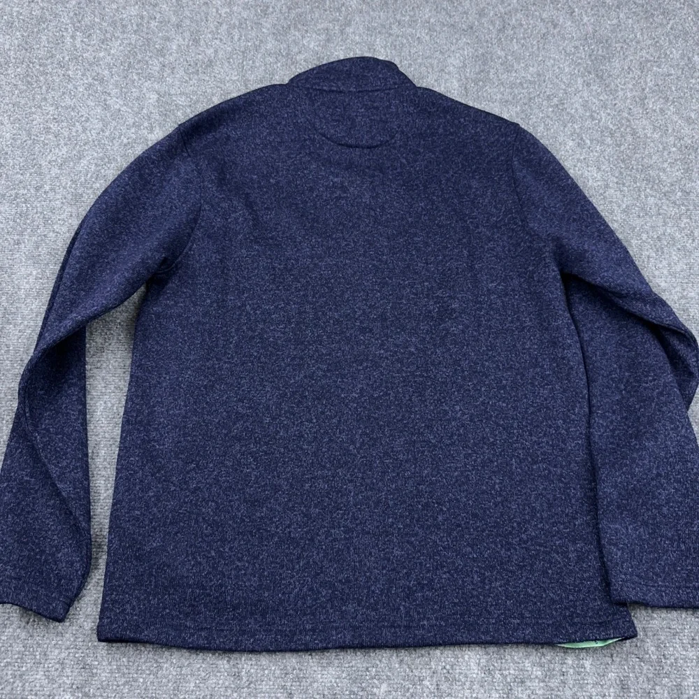 NEW Robert Graham Kenwood Pullover Mens M Navy Blazer 1/4 Zip Fleece Classic Fit